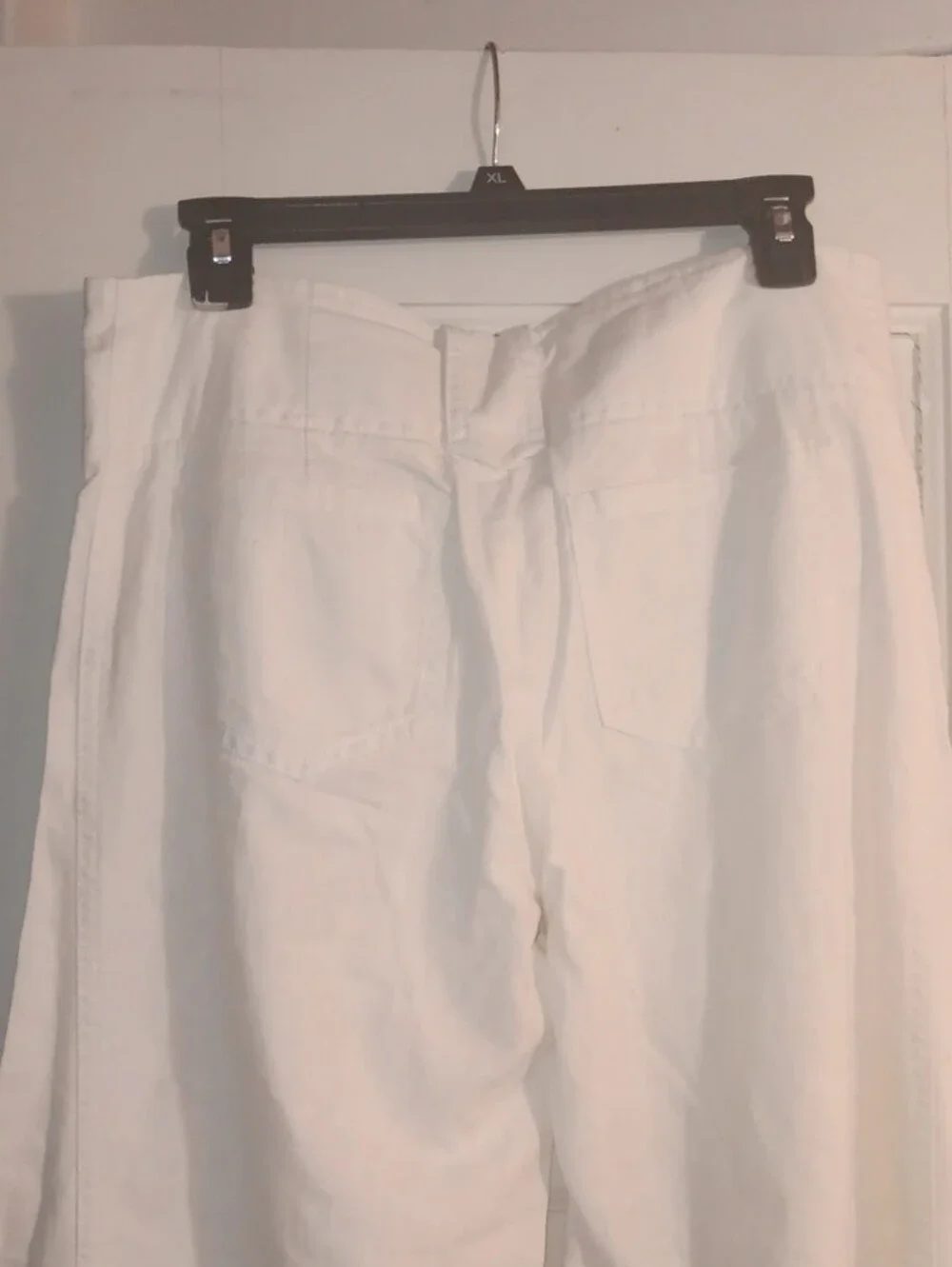 Free People Cream High-Rise Wide Leg Pants